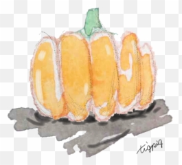 Download Hd Watercolor Illustration Of - Fresh Emoji,Painting Pumpkin Emojis