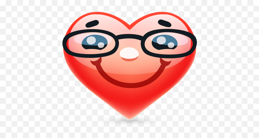 Gözlüklü Kalp Emoji - Happy,Kalp Emoji