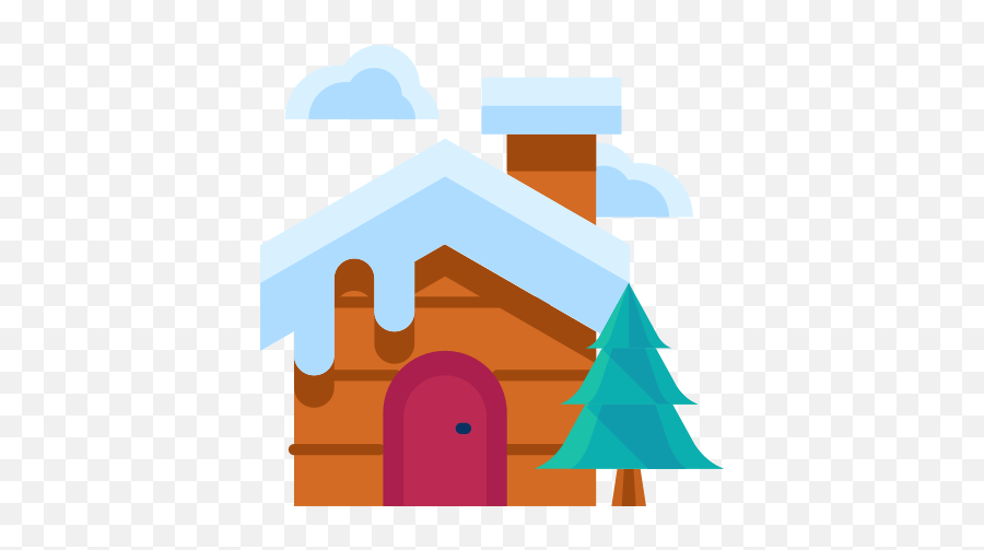 Cabin Cloud Forest Home House Tree Winter Icon - Free Emoji,House Tree Emoji
