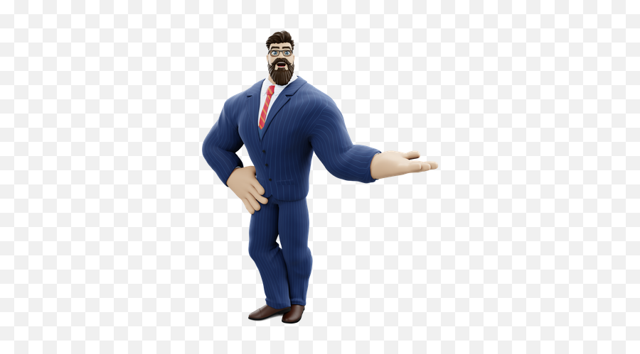 Businessman Presenting Something 3d Illustrations Designs Emoji,Arm Pump Emoji Caucasisn