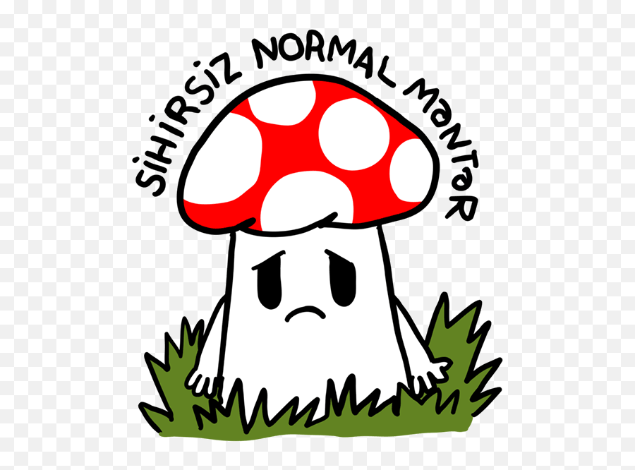 Sad Mushroom Sticker By Yavuz Ozturk - Dot Emoji,Mushroom Man Emoji