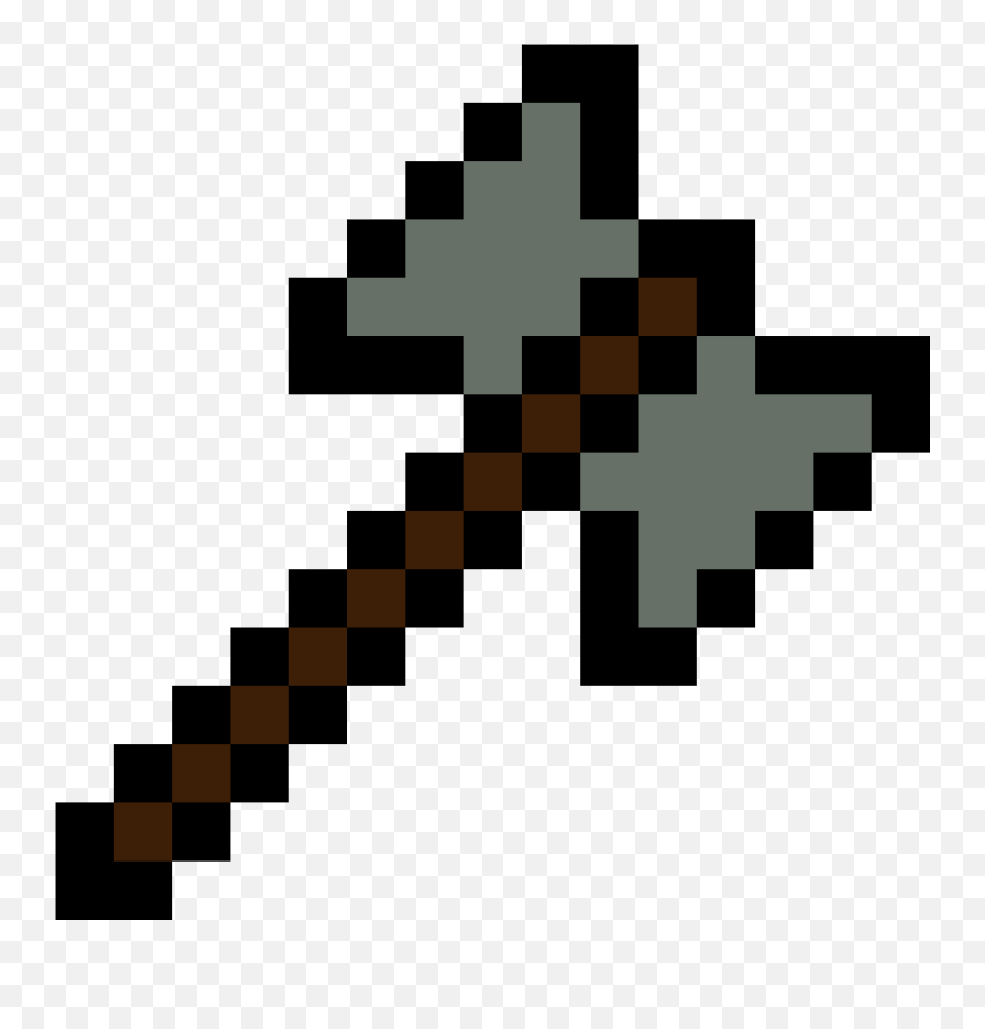 Minecraft Pixel Axe - Axe Pixel Art Transparent Emoji,Mjolnir Emoji