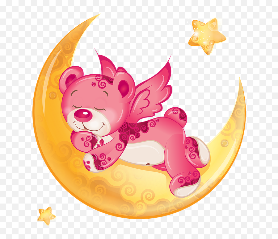 Moon Star Sweet Fantasy Mood Teddy Bear - Teddy Bear Emoji,Moon And Emotions