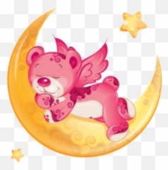 Moon Star Sweet Fantasy Mood Teddy Bear - Teddy Bear Emoji,Moon And Emotions