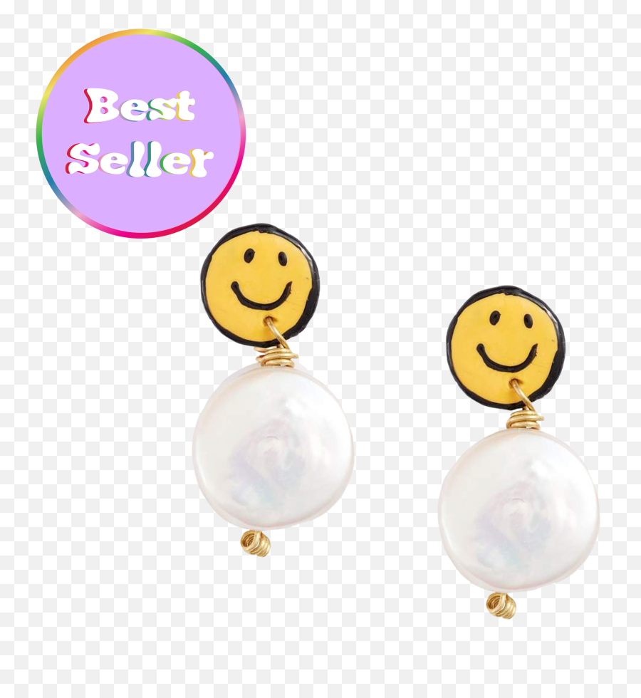 Smiley Earrings - Happy Emoji,Emoticon Necklace