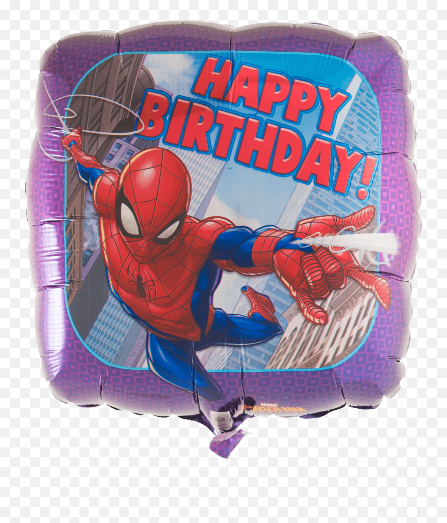 Spider Man Happy Birthday Helium Filled - Happy Birthday Spiderman Emoji,Spiderman Emoji