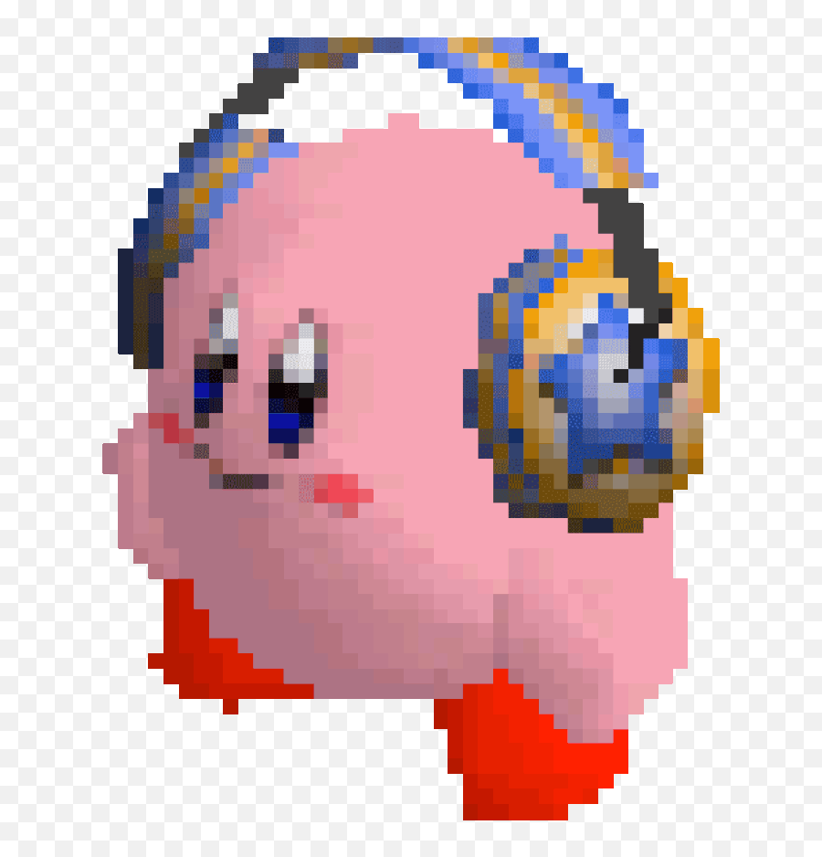 Via Gifer - Transparent Kirby With Headphones Emoji,Bttv Emojis