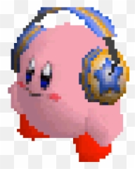 Via Gifer - Transparent Kirby With Headphones Emoji,Bttv Emojis
