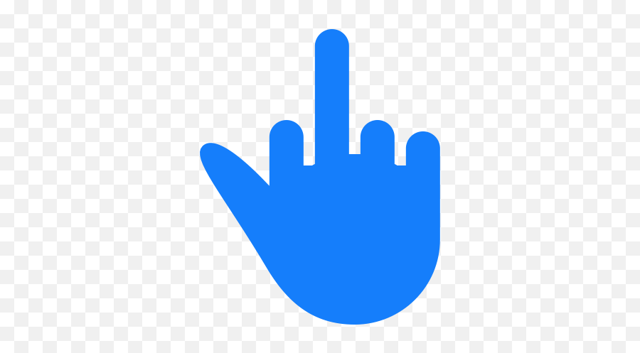 Finger Middle Icon - Middle Finger Blue Png Emoji,Middle Fingers Up Emoticon
