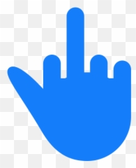 Finger Middle Icon - Middle Finger Blue Png Emoji,Middle Fingers Up Emoticon