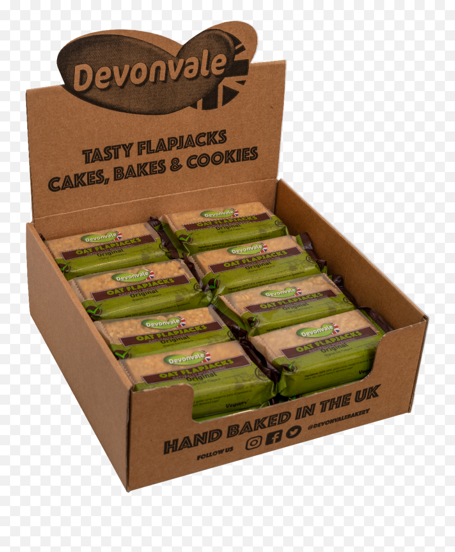 Devonvale Oat Flapjacks - Original 95g Delicious Cakes Tiffin Emoji,Emoji Valentine Boxes