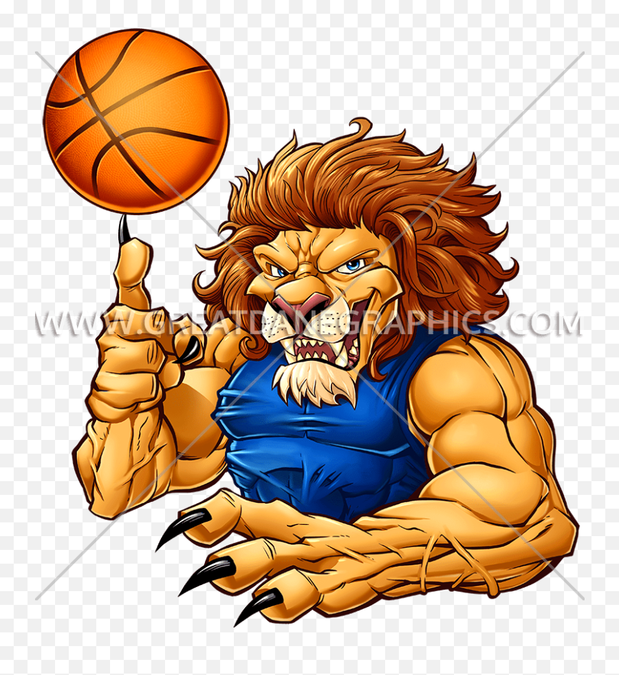 Lion Clipart Basketball Lion Basketball Transparent Free - Cartoon Lion With Basketball Emoji,Basketball Emoji Shirt