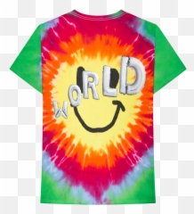 Smiley Face Tie Dye Tee Shirt Tshirt - T Shirt Travis Scott Astroworld Merch Emoji,Emoji With Tydie Or Nah Emojis