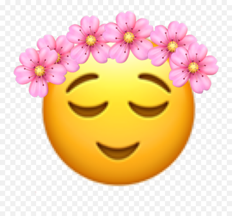 Calm Flowers Cuteeye Emoji Sticker - Iphone Emoji Png Calm,Calm Emoji