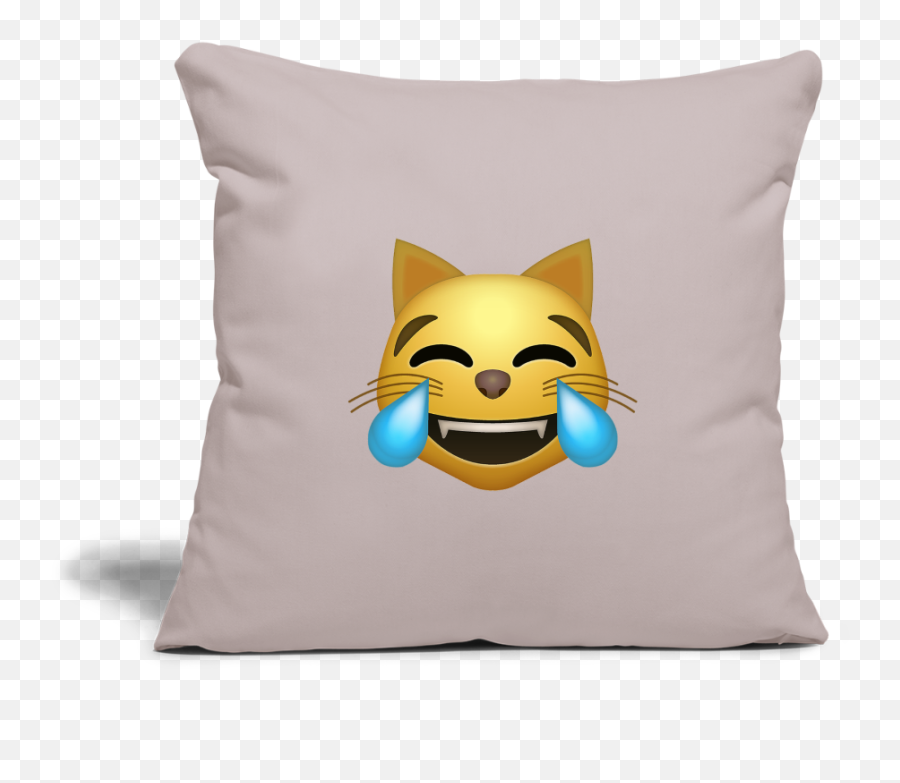 Laughing Cat Emoji Throw Pillow Cover - Aesthetic Pillow Case Design,Pillow Emoticon With Arms