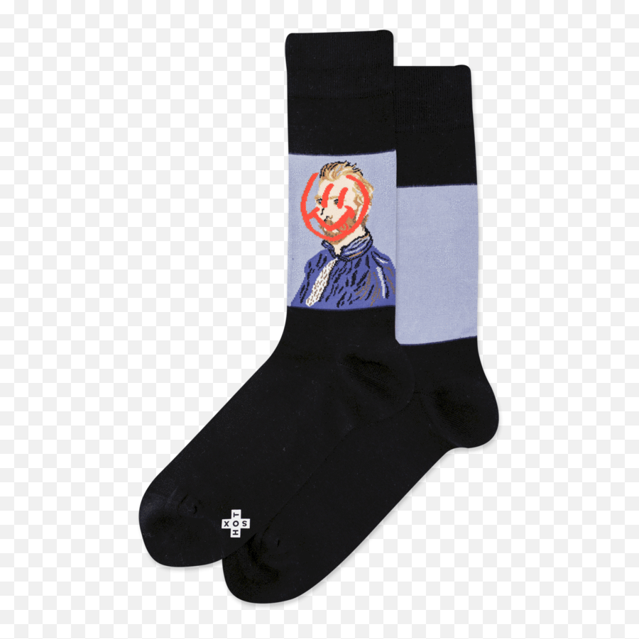 Menu0027s Van Gogh Smiley Crew Socks - Black Unisex Emoji,I Ordered Color Emoticon Pack How To Use It