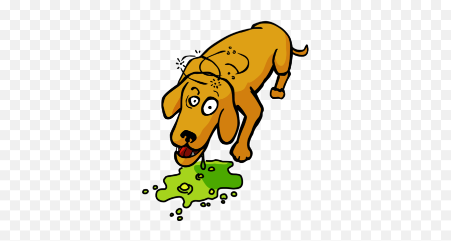 Dog Throwing Up Cartoon - Clip Art Library Dog Return To Vomit Emoji,Barfing Emoji