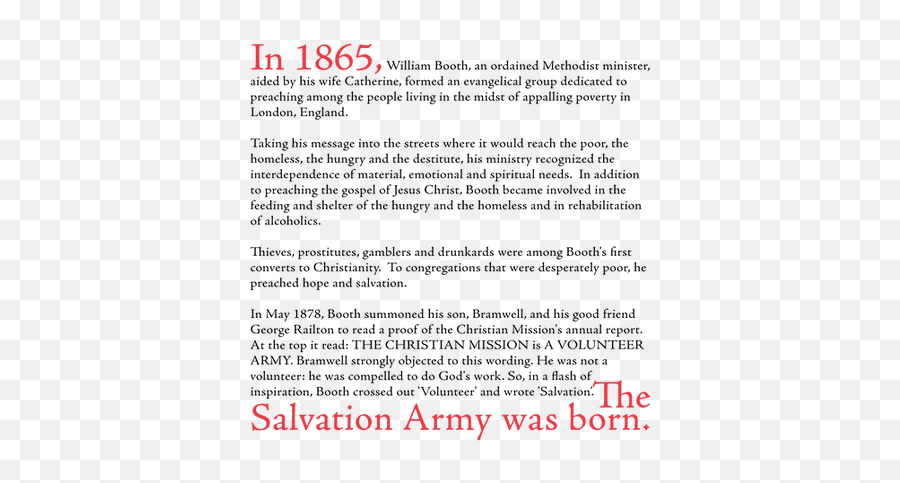 History Of The Salvation Army - Document Emoji,Preaching That Plays On Emotions