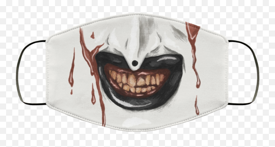 Art The Clown Terrifier Mouth Face Mask Emoji,Clown Emotion Mouths