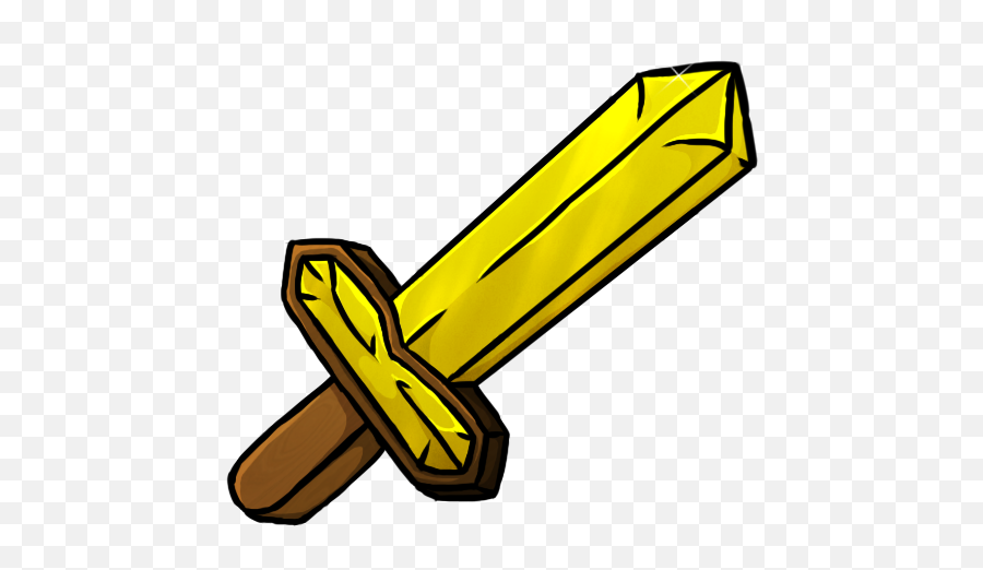 Gold Sword Icon - Minecraft Gold Sword Drawing Emoji,Minecarft Mini Emojis