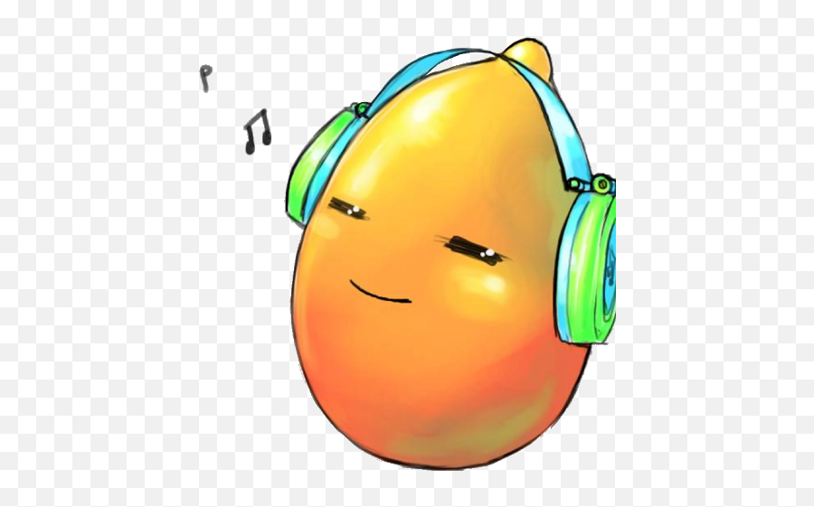 Mellow Mango Full Size Png Download Seekpng - Cute Mango Clipart Transparent Background Emoji,Hearing Emoticon
