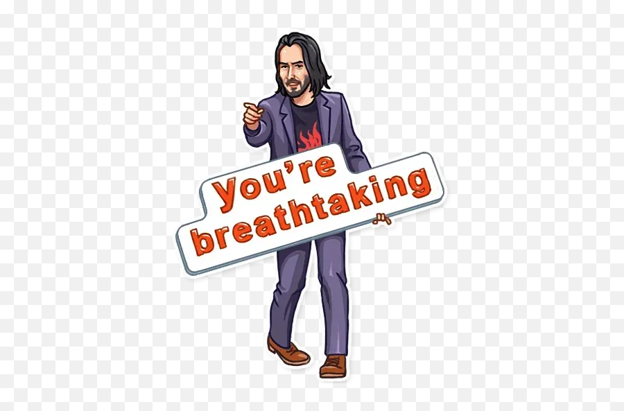 Keanu Reeves Sticker Pack - Telegram Sticker Keanu Reeves Emoji,What Emotion Was Used When Playing With Images Of Kenau Reeves