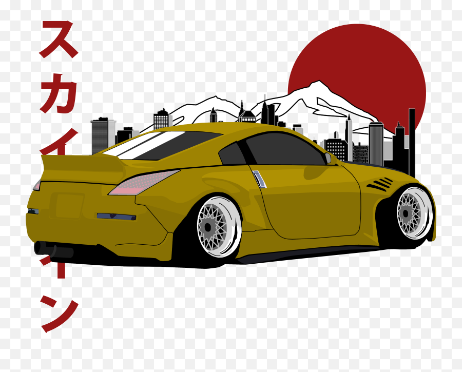 Retro Style - Nssan 350z Nismo Car Culture Japanese Cars Cartoon Jdm Car Wallpaper Japanese Style Emoji,S13 Coupe Work Emotion