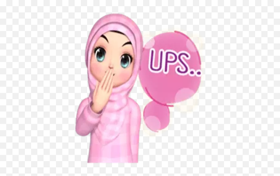 Hijab Sticker 15 - Stickers For Whatsapp Amarena Muslim Hijab Girl Stiker Line Emoji,Emoticon Bingung Sedih
