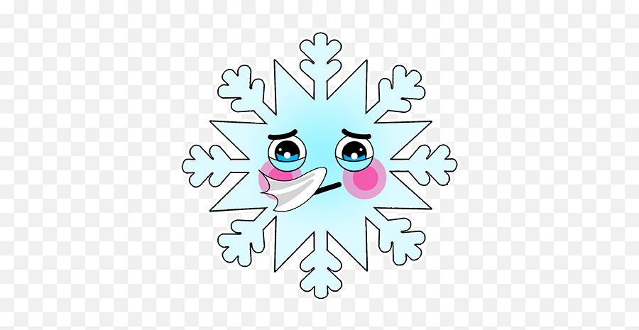 Ted Snowflake By Luis Maldonado - Dot Emoji,Emojis For Snowflakes