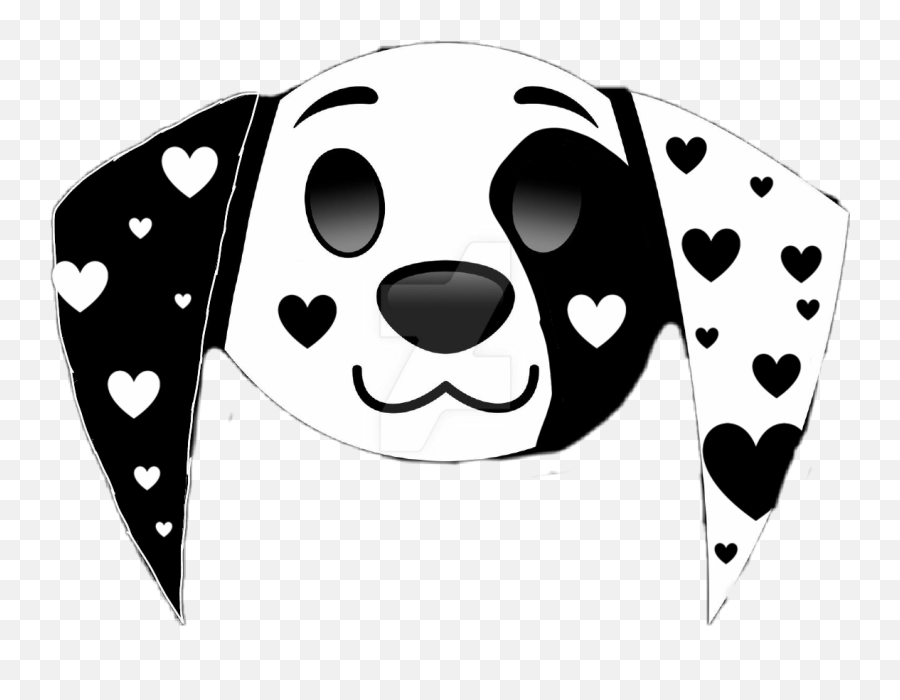 Emoji Isadalmata Isa Sticker By Isa Dalmata,Dog Black White Emoji