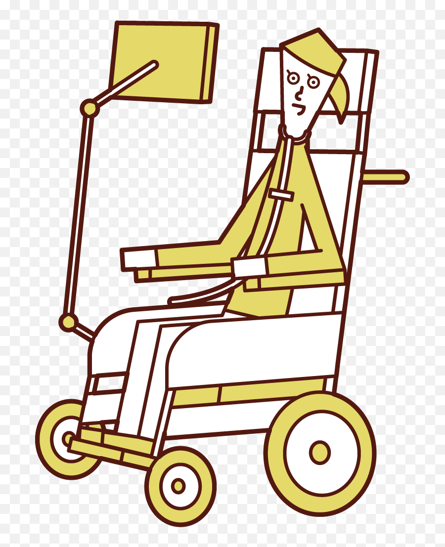 Illustration Of A Woman With Als Amyotrophic Lateral Emoji,Getting Out Of Wheelchair Emoji