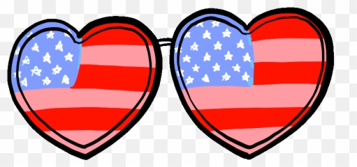 4th Of July Hearts Sticker By Stefanie Shank - Heart Clipart 4th Of July Aesthetic Stickers Emoji,4th Of July Emoji Pictures