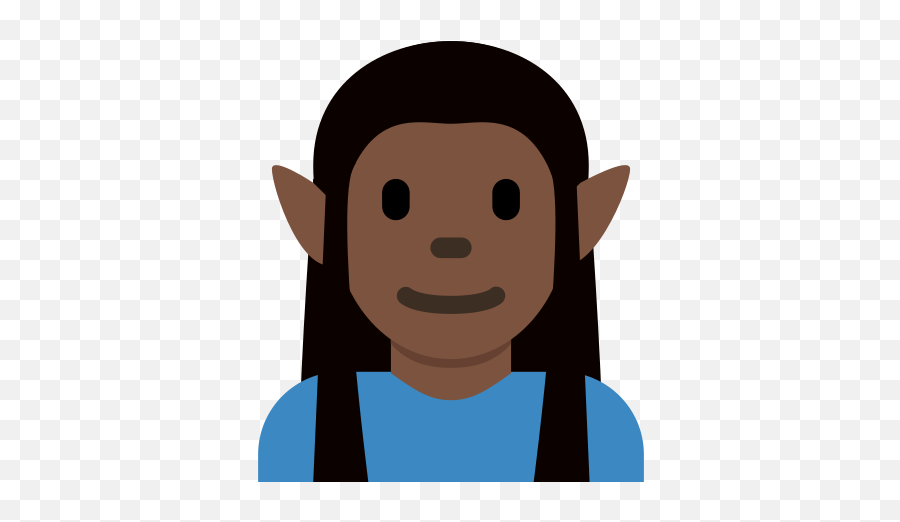Elf Emoji With Dark Skin Tone - Discord Elf Emoji,Elf Emoji