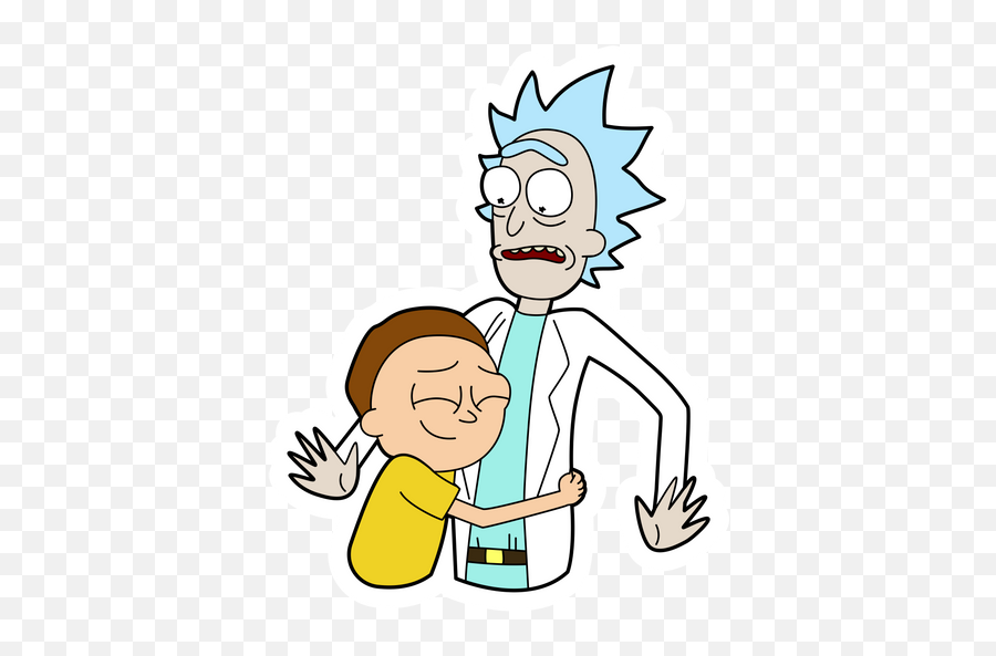Rick And Morty Hugs Sticker - Sticker Mania Emoji,Hugs & Kisses Emoji