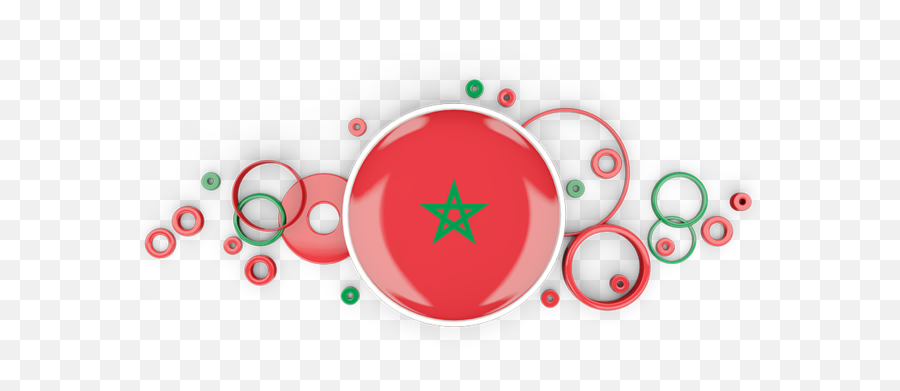 Circle Background Illustration Of Flag Of Morocco Emoji,Canada Flag Emoji