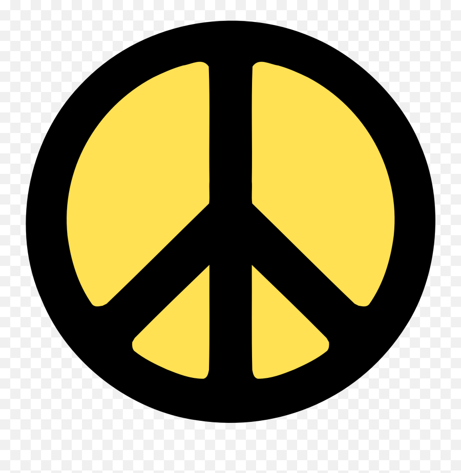 Peace Sign Clipart Logo - Peace Symbol Black And Yellow Emoji,Dove Emoji Meaning