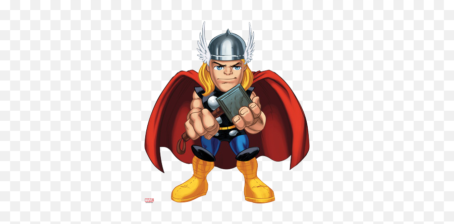 Thor Poster Marvel Super Hero Squad Clipart - Thor Escuadron De Super Heroes Emoji,Mjolnir Emoji