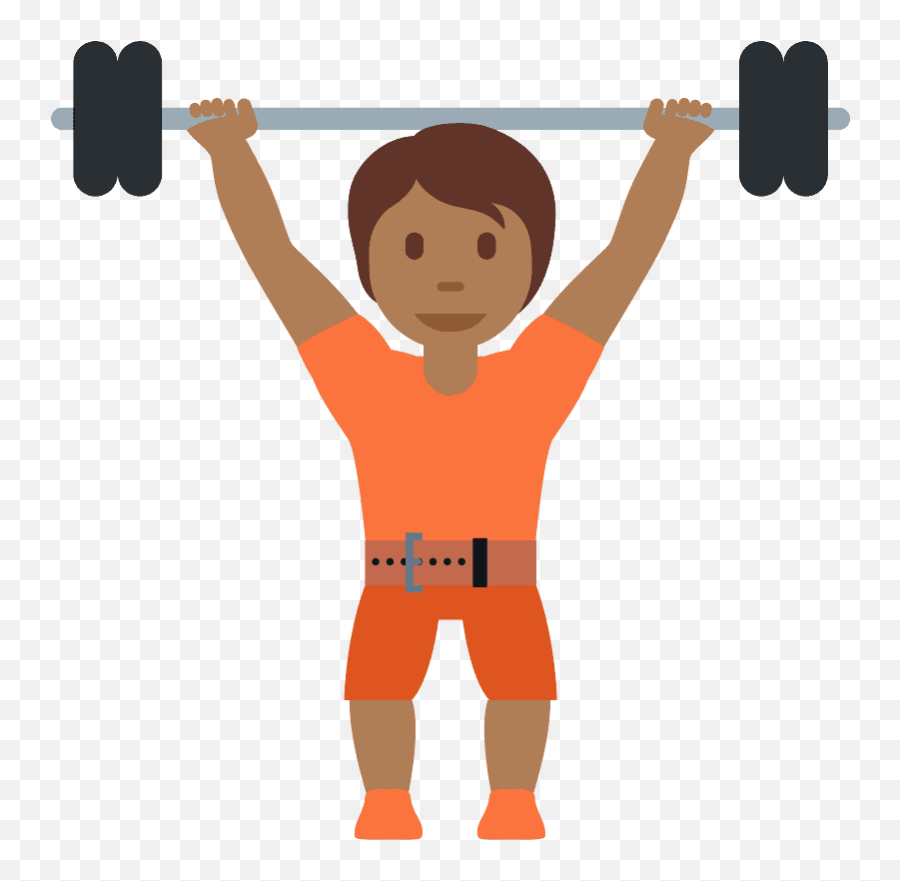 Person Lifting Weights Emoji Clipart - Active,Bodybuilding Emoji