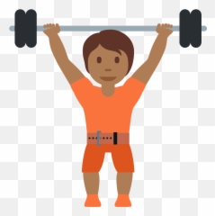 Person Lifting Weights Emoji Clipart - Active,Bodybuilding Emoji