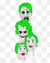 Grime Art Clown Black Red Green Sticker - Fictional Character Emoji,Black Clown Emoji