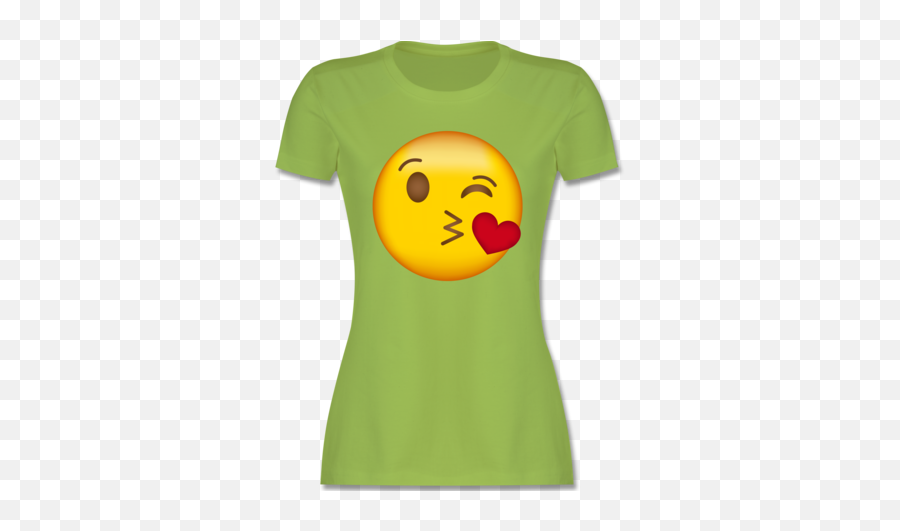 Tshirt Turnbeutel - Happy Emoji,Kussmund Emoticon