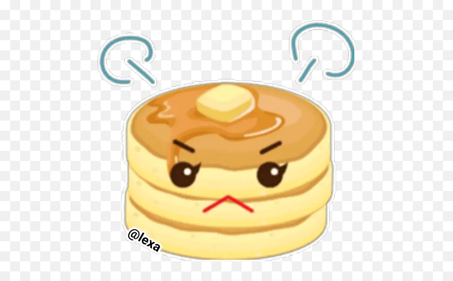 Lovely Pancake Stickers For Whatsapp - Happy Emoji,Pancake Designs Emojis