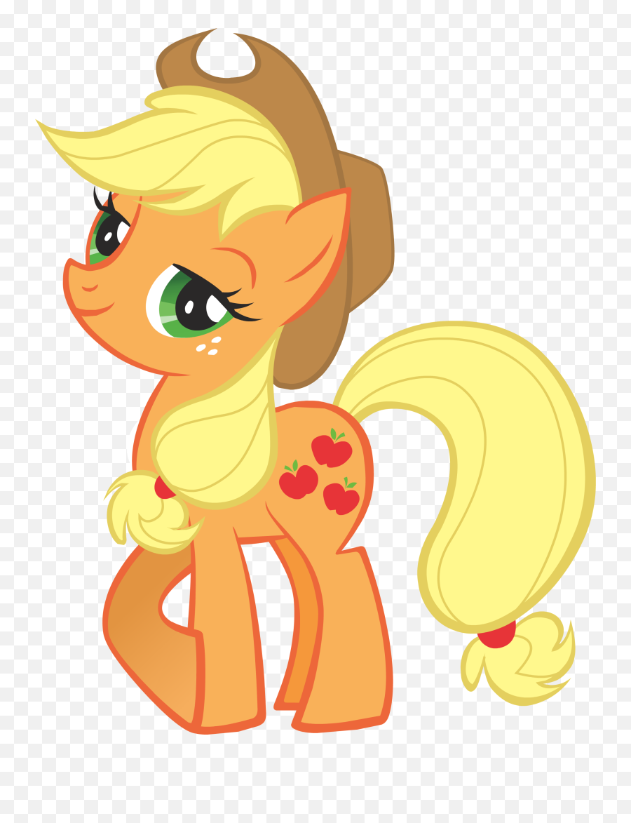 My Little Pony Yellow Pnglib U2013 Free Png Library - My Little Pony Applejack Emoji,Smiler Emoji From Movie