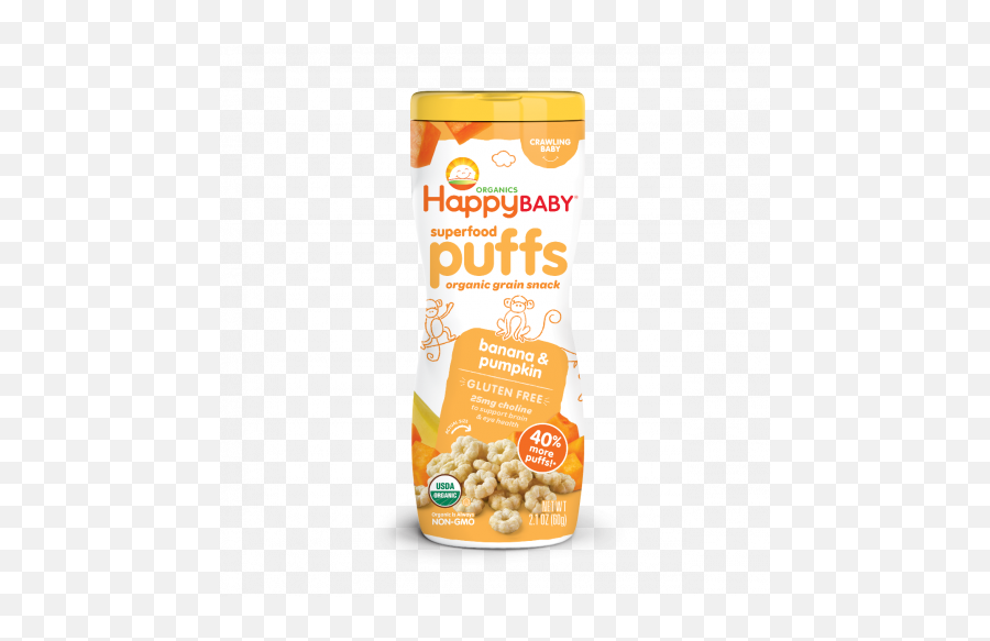 Happy - Organicpuffsbananapumpkin Happy Baby Puff Emoji,Pumpkin Emoticon Happ