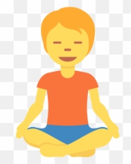 Person In Lotus Position Emoji Clipart - Meditation Emoji,Free Sitting Emoji Clipart