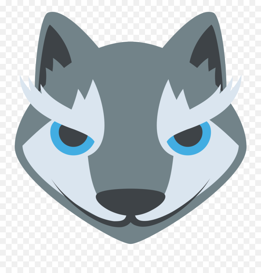 Wolf Face Emoji Vector Icon - Wolf Emoticon Png,Emoji Vector
