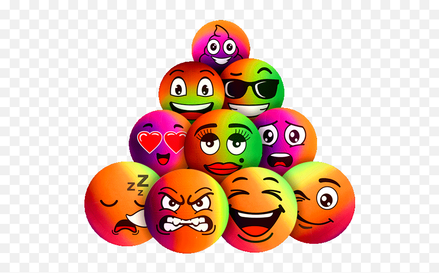 Rainbow Emoji Balls - Happy,Rainbow Emoji
