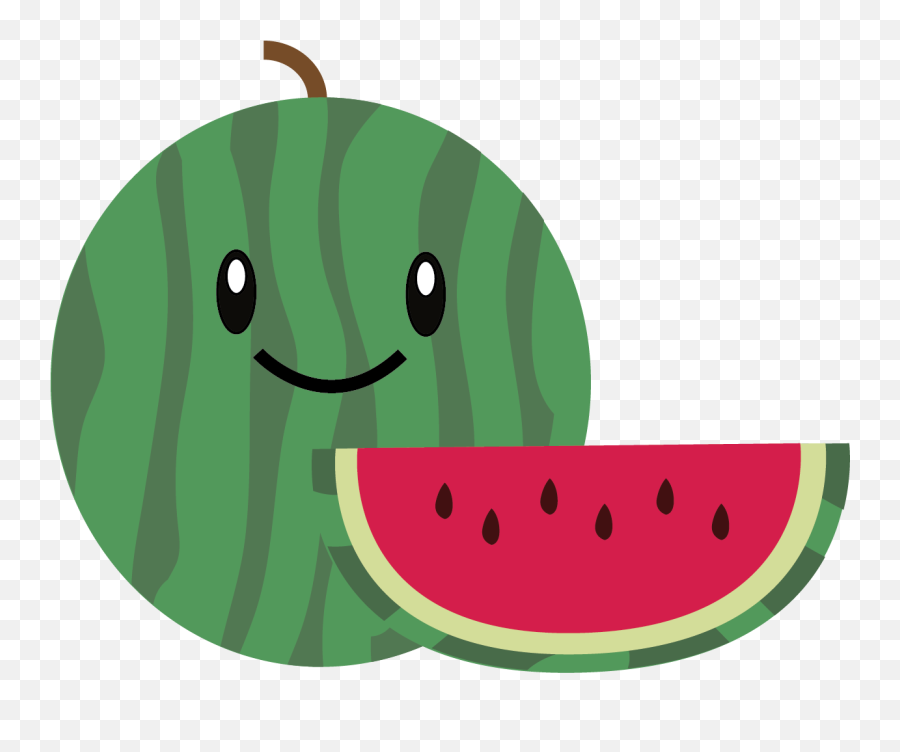 Transparent Background Fruit Png Cartoon Clipart - Full Size Cartoon Transparent Watermelon Png Emoji,Eggplant Splash Emojis