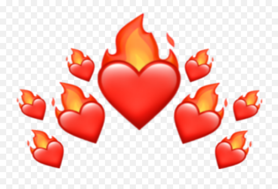Emojicrown Emoji Heart Crown Fire Sticker By So Nice - Emoji De Fuego Png Ios,Emojis De Corazon