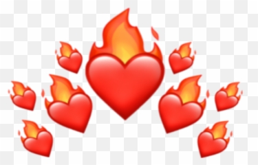 Emojicrown Emoji Heart Crown Fire Sticker By So Nice - Emoji De Fuego Png Ios,Emojis De Corazon